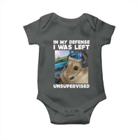 Funny Hamster Gamer Baby Onesie In My Defense I Was Left Unsupervised - Wonder Print Shop