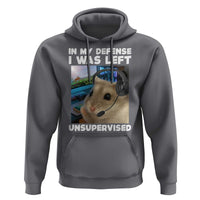 Funny Hamster Gamer Hoodie In My Defense I Was Left Unsupervised - Wonder Print Shop