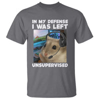 Funny Hamster Gamer T Shirt In My Defense I Was Left Unsupervised - Wonder Print Shop