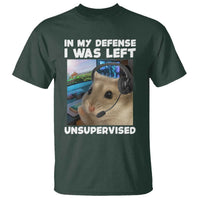 Funny Hamster Gamer T Shirt In My Defense I Was Left Unsupervised - Wonder Print Shop