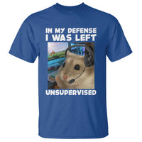 Funny Hamster Gamer T Shirt In My Defense I Was Left Unsupervised - Wonder Print Shop