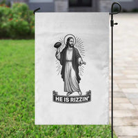 Christian Football Lover Garden Flag He Is Rizzin Funny Gift - Wonder Print Shop
