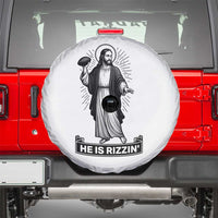 Christian Football Lover Spare Tire Cover He Is Rizzin Funny Gift - Wonder Print Shop
