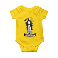 Christian Football Lover Baby Onesie He Is Rizzin Funny Gift - Wonder Print Shop
