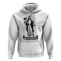Christian Football Lover Hoodie He Is Rizzin Funny Gift - Wonder Print Shop