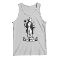 Christian Football Lover Tank Top He Is Rizzin Funny Gift - Wonder Print Shop