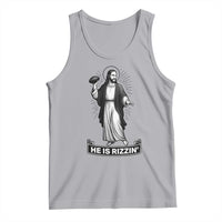 Christian Football Lover Tank Top He Is Rizzin Funny Gift - Wonder Print Shop