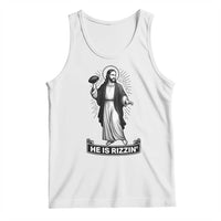 Christian Football Lover Tank Top He Is Rizzin Funny Gift - Wonder Print Shop