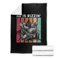 He Is Rizzin Throw Blanket Funny Christian Football Lover Gift - Wonder Print Shop