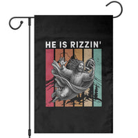 He Is Rizzin Garden Flag Funny Christian Football Lover Gift - Wonder Print Shop