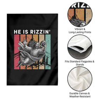 He Is Rizzin Garden Flag Funny Christian Football Lover Gift - Wonder Print Shop