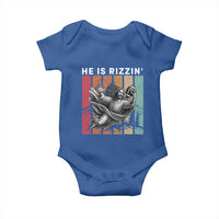 He Is Rizzin Baby Onesie Funny Christian Football Lover Gift - Wonder Print Shop