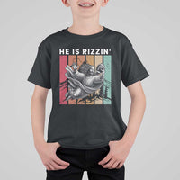 He Is Rizzin T Shirt For Kid Funny Christian Football Lover Gift - Wonder Print Shop