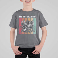 He Is Rizzin T Shirt For Kid Funny Christian Football Lover Gift - Wonder Print Shop
