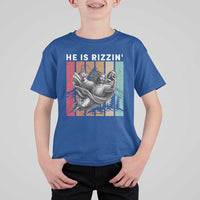 He Is Rizzin T Shirt For Kid Funny Christian Football Lover Gift - Wonder Print Shop
