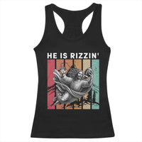 He Is Rizzin Racerback Tank Top Funny Christian Football Lover Gift - Wonder Print Shop