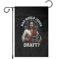Christian Football Gift Garden Flag Who Would Jesus Draft - Wonder Print Shop