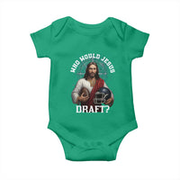 Christian Football Gift Baby Onesie Who Would Jesus Draft - Wonder Print Shop