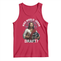 Christian Football Gift Tank Top Who Would Jesus Draft - Wonder Print Shop