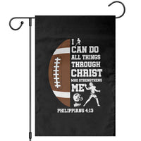 Christian Football Garden Flag I Can Do All Things Through Christ Bible Verse - Wonder Print Shop