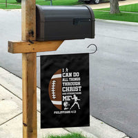 Christian Football Garden Flag I Can Do All Things Through Christ Bible Verse - Wonder Print Shop