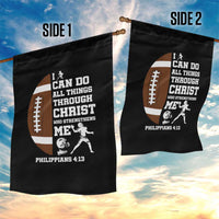 Christian Football Garden Flag I Can Do All Things Through Christ Bible Verse - Wonder Print Shop