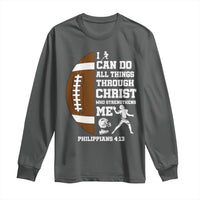 Christian Football Long Sleeve Shirt I Can Do All Things Through Christ Bible Verse - Wonder Print Shop