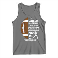 Christian Football Tank Top I Can Do All Things Through Christ Bible Verse - Wonder Print Shop