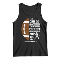 Christian Football Tank Top I Can Do All Things Through Christ Bible Verse - Wonder Print Shop