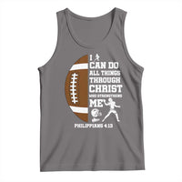 Christian Football Tank Top I Can Do All Things Through Christ Bible Verse - Wonder Print Shop