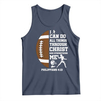 Christian Football Tank Top I Can Do All Things Through Christ Bible Verse - Wonder Print Shop