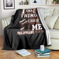I Can Do All Things Through Christ Throw Blanket Christian Football Athlete Gift - Wonder Print Shop