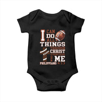 I Can Do All Things Through Christ Baby Onesie Christian Football Athlete Gift - Wonder Print Shop