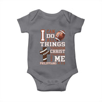 I Can Do All Things Through Christ Baby Onesie Christian Football Athlete Gift - Wonder Print Shop