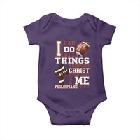 I Can Do All Things Through Christ Baby Onesie Christian Football Athlete Gift - Wonder Print Shop