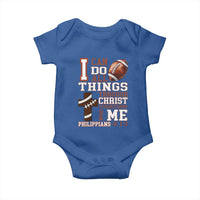I Can Do All Things Through Christ Baby Onesie Christian Football Athlete Gift - Wonder Print Shop
