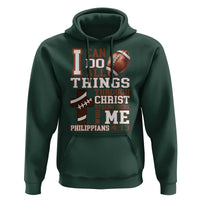 I Can Do All Things Through Christ Hoodie Christian Football Athlete Gift - Wonder Print Shop