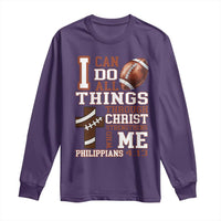 I Can Do All Things Through Christ Long Sleeve Shirt Christian Football Athlete Gift - Wonder Print Shop