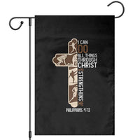 Christian Football Player Gift Garden Flag God Gives Me Strength - Wonder Print Shop