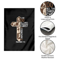 Christian Football Player Gift Garden Flag God Gives Me Strength - Wonder Print Shop