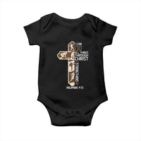 Christian Football Player Gift Baby Onesie God Gives Me Strength - Wonder Print Shop