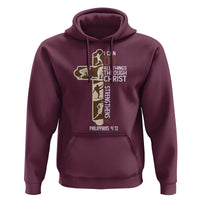 Christian Football Player Gift Hoodie God Gives Me Strength - Wonder Print Shop