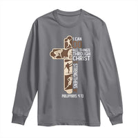 Christian Football Player Gift Long Sleeve Shirt God Gives Me Strength - Wonder Print Shop