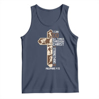 Christian Football Player Gift Tank Top God Gives Me Strength - Wonder Print Shop