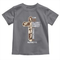 Christian Football Player Gift Toddler T Shirt God Gives Me Strength - Wonder Print Shop
