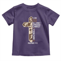 Christian Football Player Gift Toddler T Shirt God Gives Me Strength - Wonder Print Shop