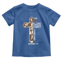 Christian Football Player Gift Toddler T Shirt God Gives Me Strength - Wonder Print Shop