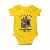 Christian Motivation Gift Baby Onesie I Can Do All Things Through Christ Bible Verse - Wonder Print Shop