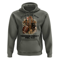 Christian Motivation Gift Hoodie I Can Do All Things Through Christ Bible Verse - Wonder Print Shop