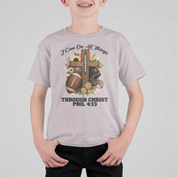 Christian Motivation Gift T Shirt For Kid I Can Do All Things Through Christ Bible Verse - Wonder Print Shop